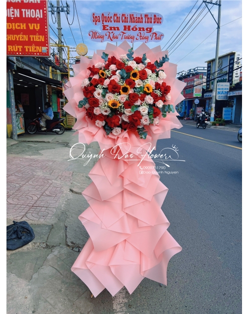 Kệ hoa chúc mừng bình quới