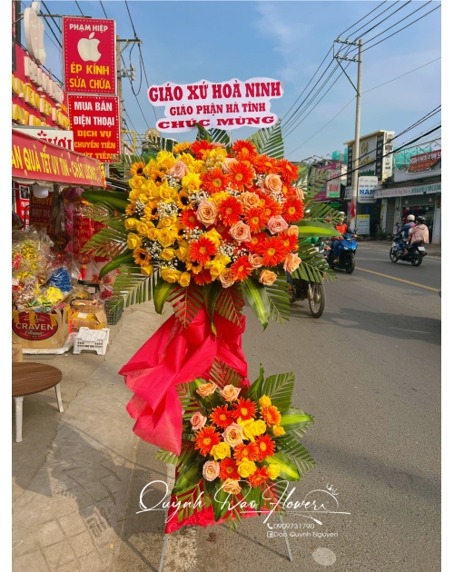 Kệ hoa chúc mừng giáo xứ, nhà thờ, hội đồng hương 