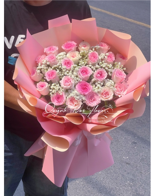 Bó hoa hồng lạc thần bình dương 