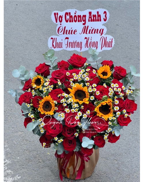 Giỏ hoa khai trương đẹp hiệp bình phước 