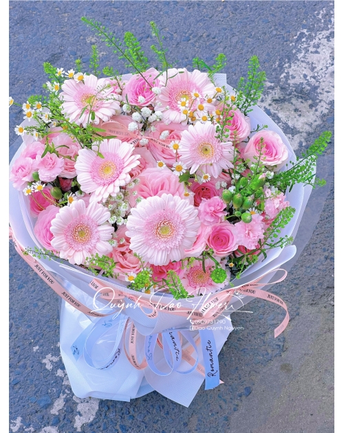 Bó hoa tone hồng quận 12
