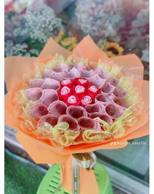 Bó hoa tiền 50k giá rẻ
