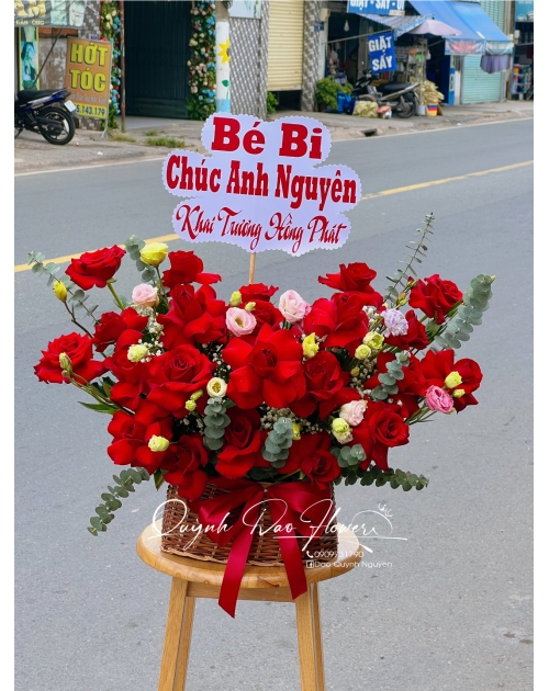 Lẵng hoa để bàn Thủ Đức 