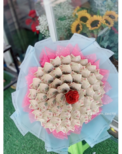 Bó hoa tiền 10 k giá rẻ hợp túi tiền 