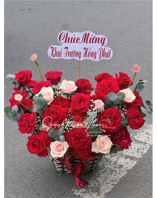 Giỏ hoa khai trương thuận an bình dương 