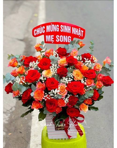 Giỏ hoa sinh nhật tặng mẹ