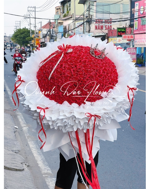 Bó hoa Hồng sáp 350 bông