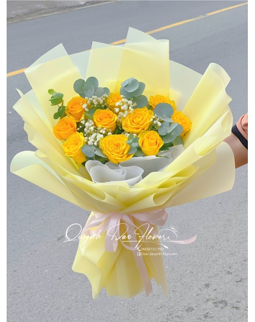 Bó hoa hồng vàng 
