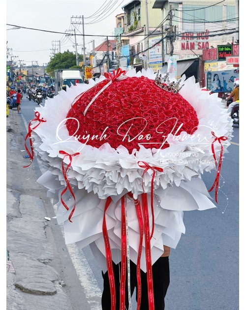 Bó hoa Hồng sáp 350 bông