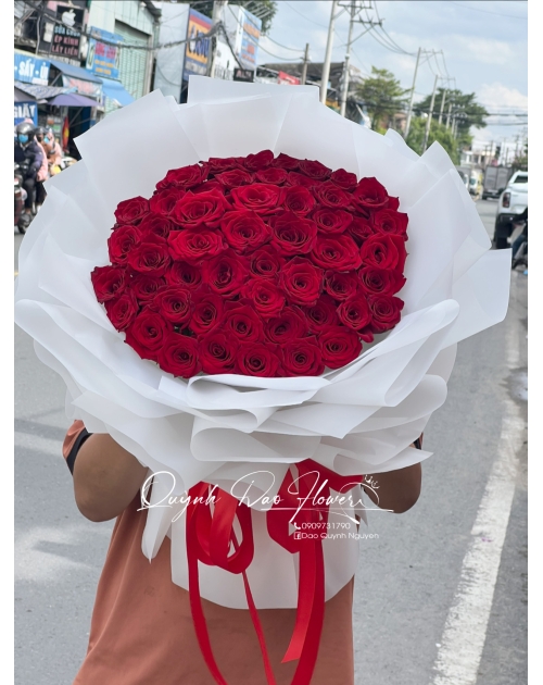 Bó hoa hồng đỏ 50 bông