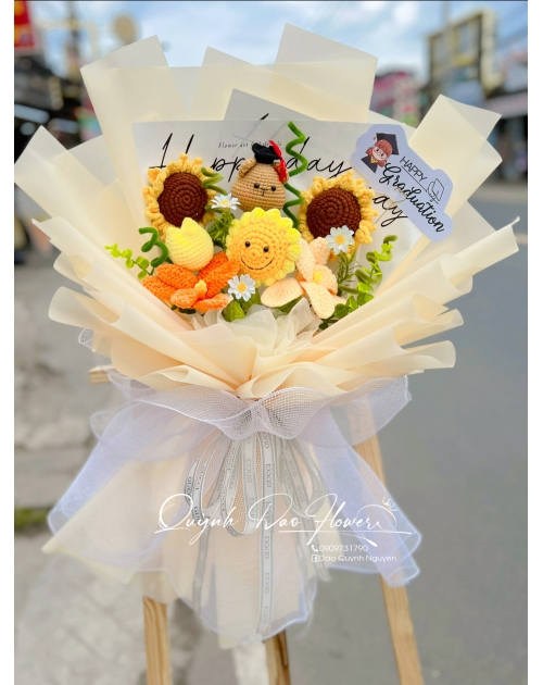 Bó hoa len tặng tốt nghiệp 