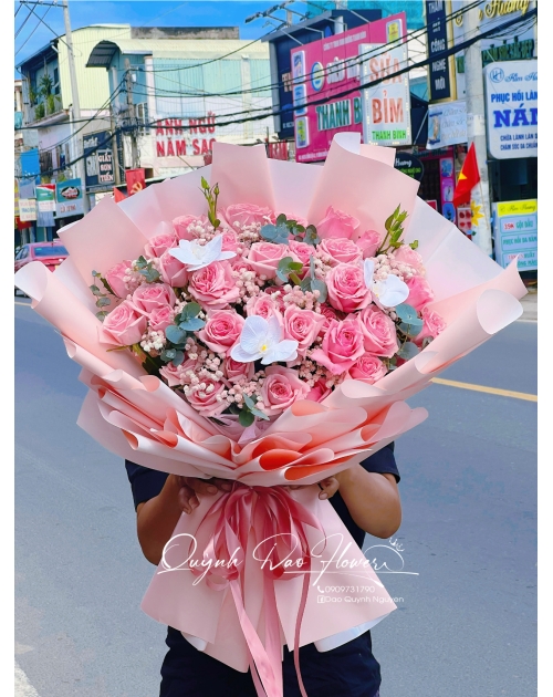 Bó hoa ohara Hồng thơm