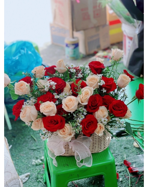 Giỏ hoa tặng khai trương 