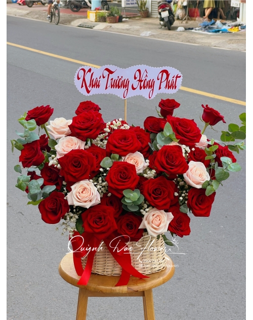 Giỏ hoa khai trương Vĩnh Phú