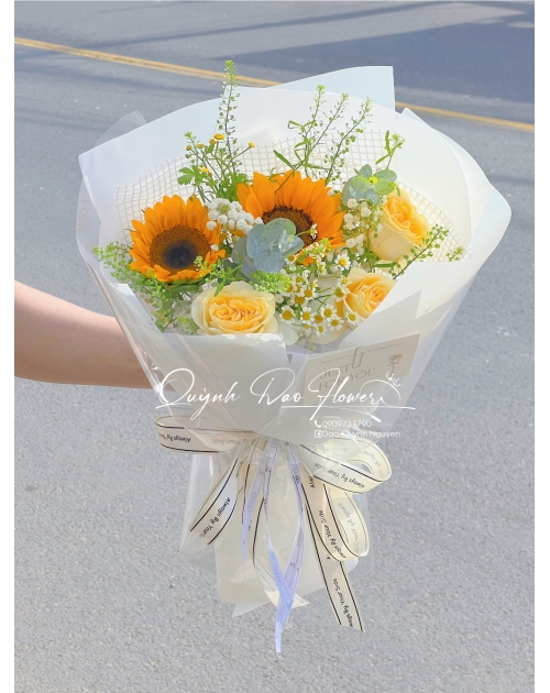 Bó hoa hướng dương nhỏ