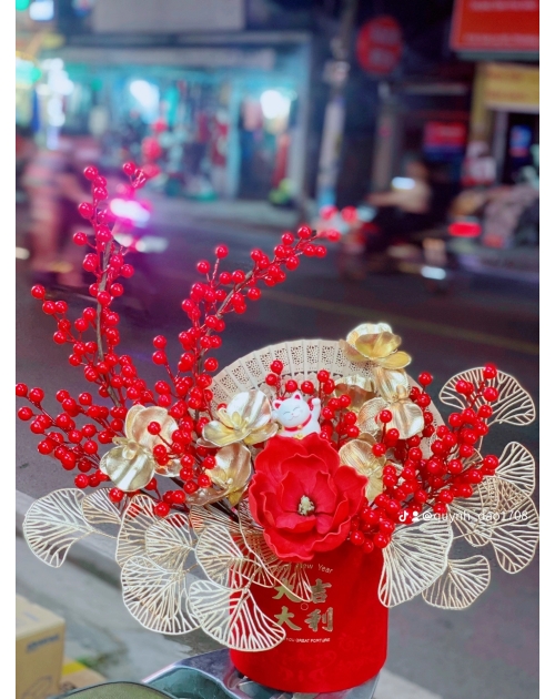 Bình đào đông Tết đẹp rẻ