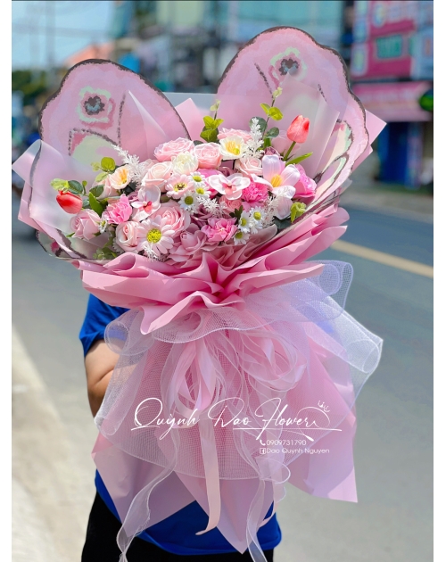 Bó hoa sáp cao cấp cánh bướm 
