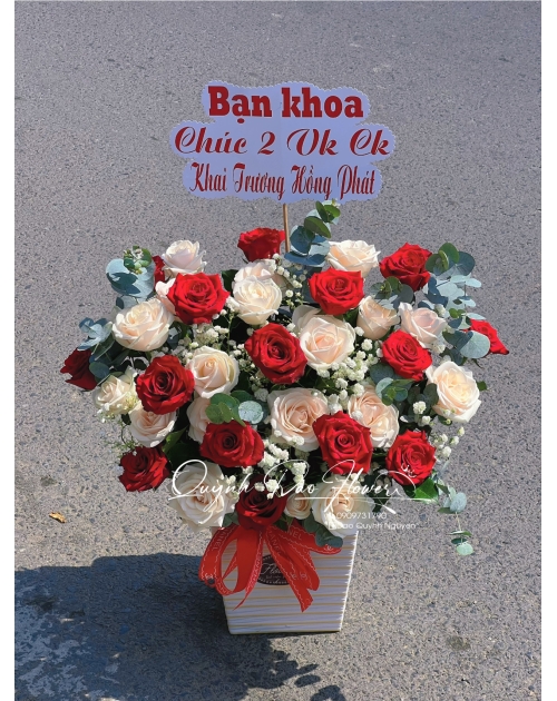 Giỏ hoa tặng khai trương thuận an