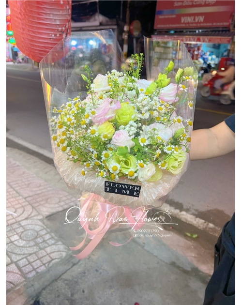 Bó hoa cúc tana mix cát tường 