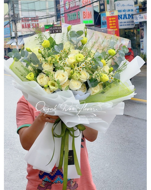 Bó hoa Tone xanh lá