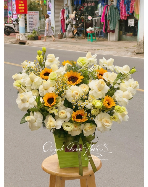 Giỏ hoa chúc mừng, lẵng hoa chúc mừng 