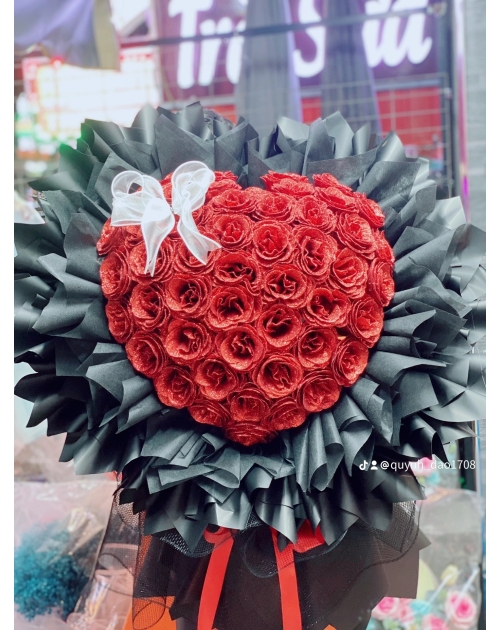 Bó hoa trái tim to đẹp
