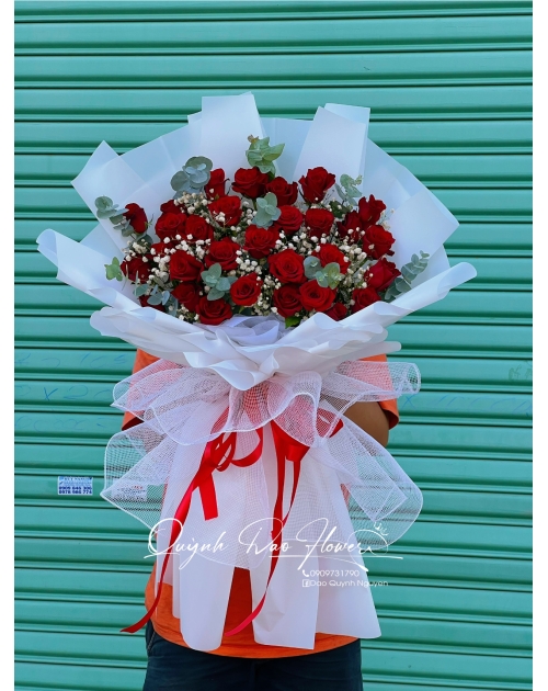 Bó hoa Hồng đỏ 30 bông
