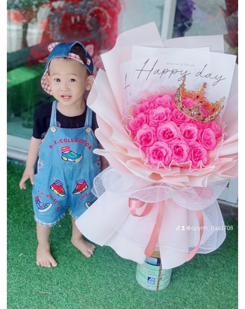 Bó hoa màu Hồng đẹp tại Sài Gòn 