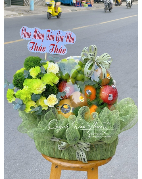 Giỏ trái cây xanh lá thủ Đức hcm