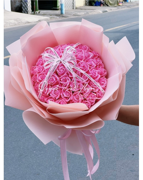 Bó hoa sáp hồng tại hiệp bình Phước 