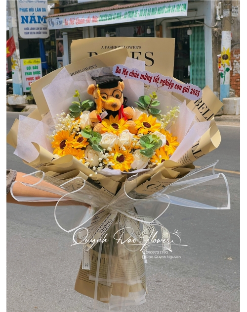 Bó hoa sáp tặng tốt nghiệp em gái 