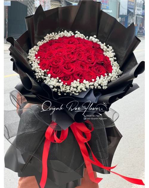 Bó hoa Hồng đỏ 30 bông thủ Đức - bình dương 