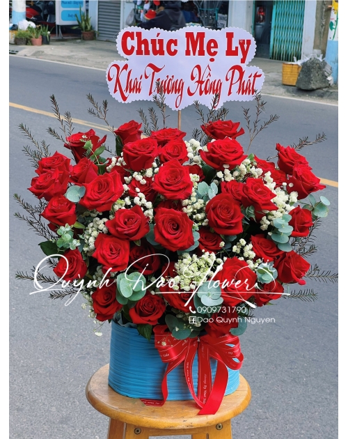Giỏ hoa Hồng đỏ tặng sinh nhật 