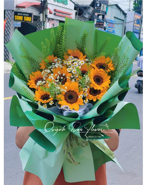 Bó hoa hướng dương mừng tốt nghiệp 