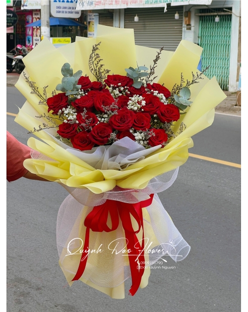 Bó hoa hồng đỏ tặng sinh Nhật chị