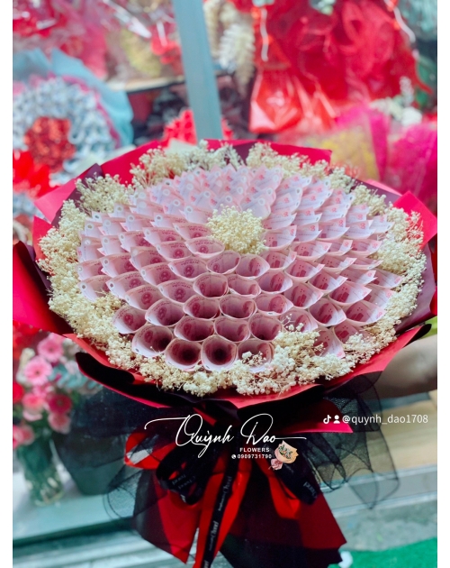 Bó hoa tiền 50k tặng mẹ