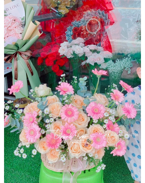Giỏ hoa đồng tiền đẹp giá rẻ