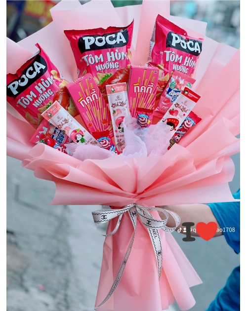 Bó hoa banh kẹo rẻ tại Thuận An, Bình Dương 