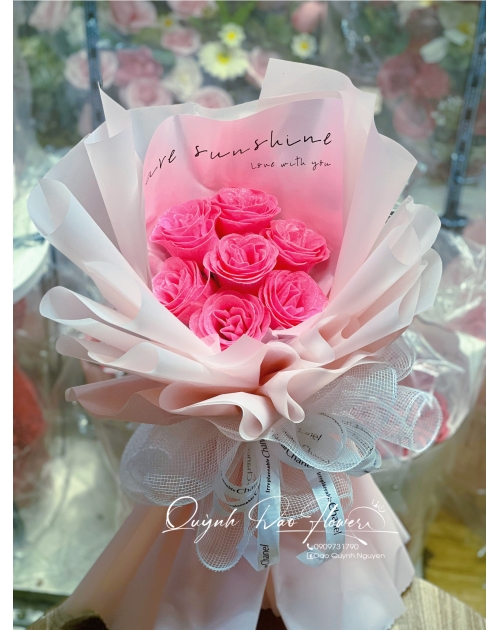 Bó hoa kim tuyến Hồng nhỏ xinh