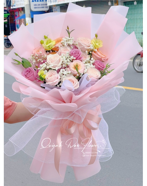 Bó hoa Hồng mix  đẹp 