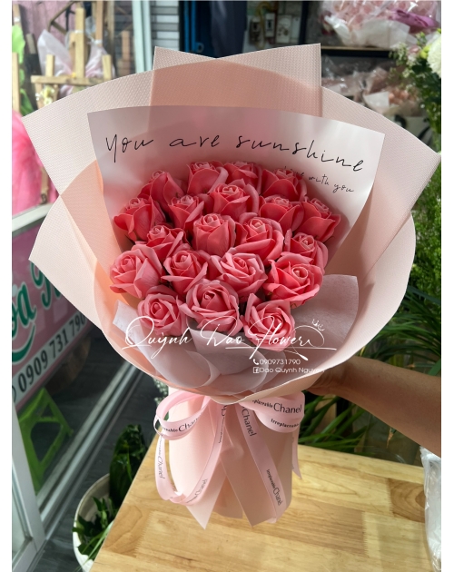 Bó hoa sáp hồng giá rẻ
