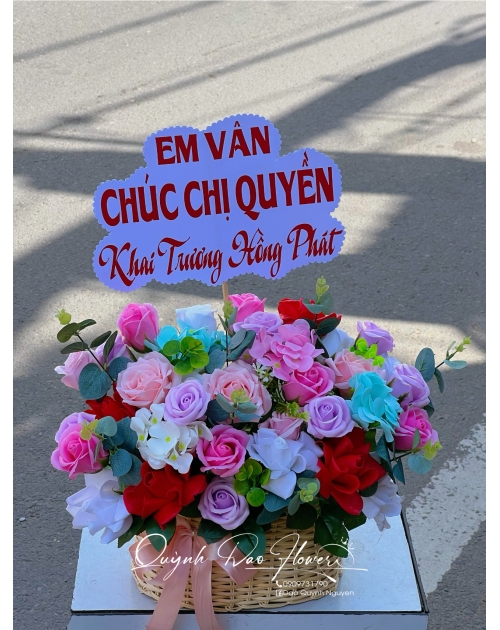 Giỏ hoa sáp tặng sinh nhật 