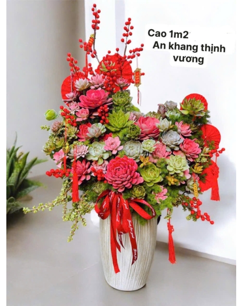 Chậu sen đá an khang thịnh vượng 