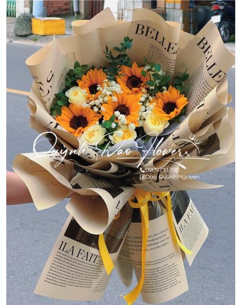 Bó hoa hướng dương tốt nghiệp 