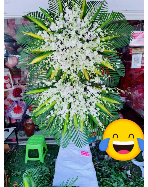 Kệ viếng lan trắng