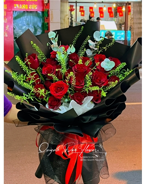 Bó hồng đỏ ecudor 