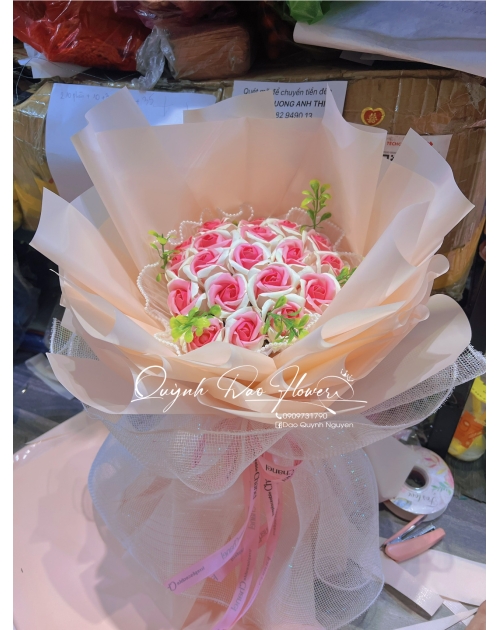 Hoa hoa sáp 19 bông song hỷ