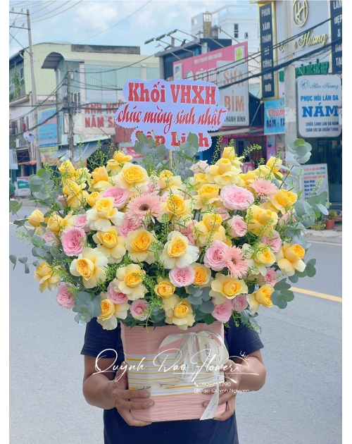 Giỏ hoa mừng nhà mới , giỏ hoa chúc mừng 