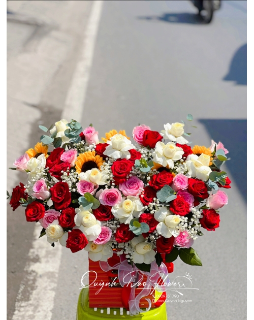 Giỏ hoa tặng khai trương rực rỡ 