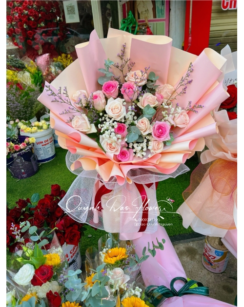 Bó hoa Hồng tặng chúc mừng dịp lễ